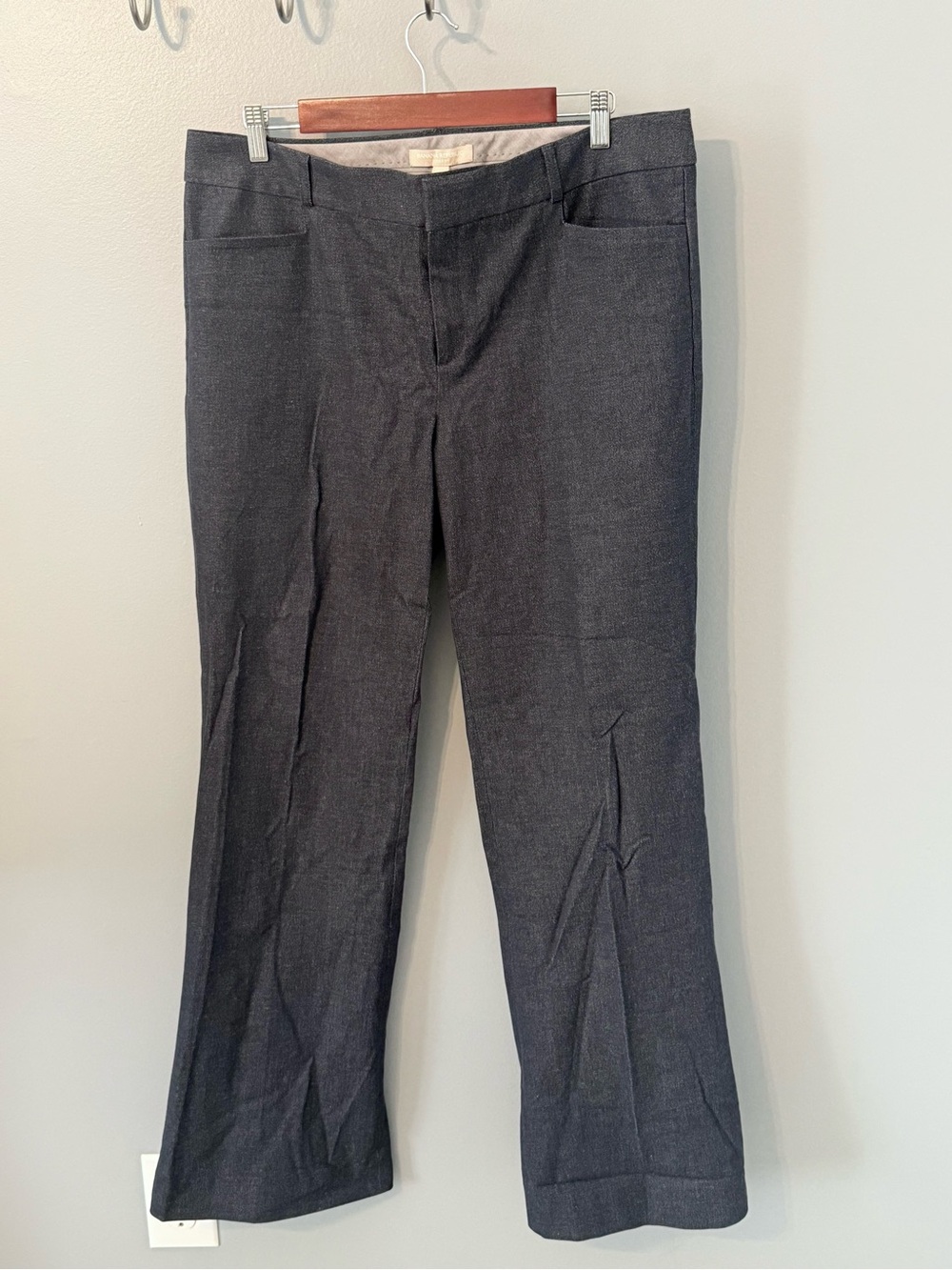 NWT Banana Republic Dark Blue Chambray Sloan Fit Women’s Stretch Dress Pants, 14